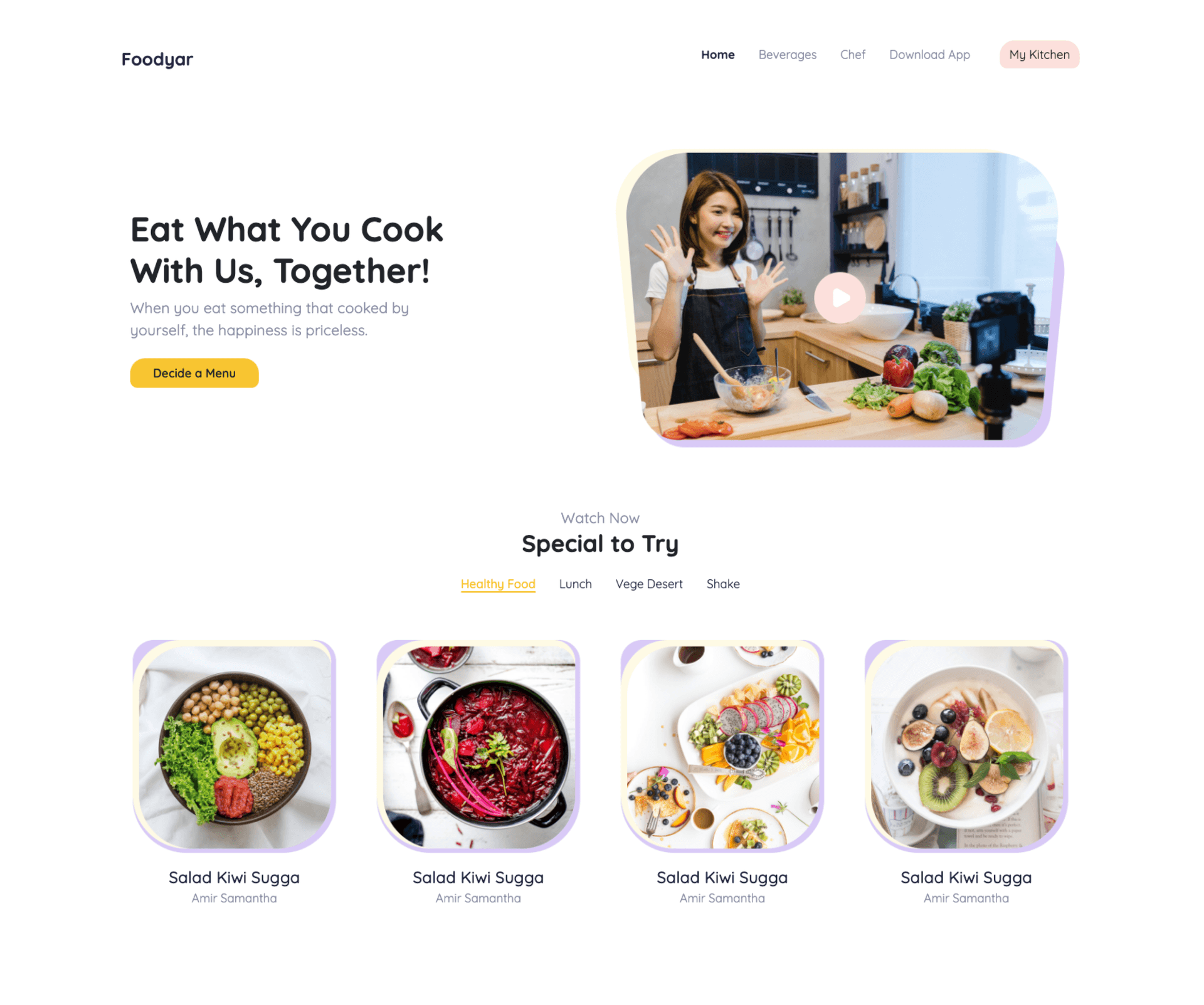 Thumbnail for Foodyar - Cooking Course Website
